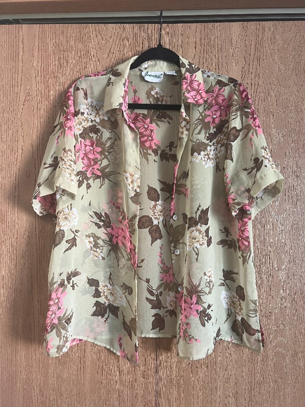 Women's Vintage Sheer Floral Shirt